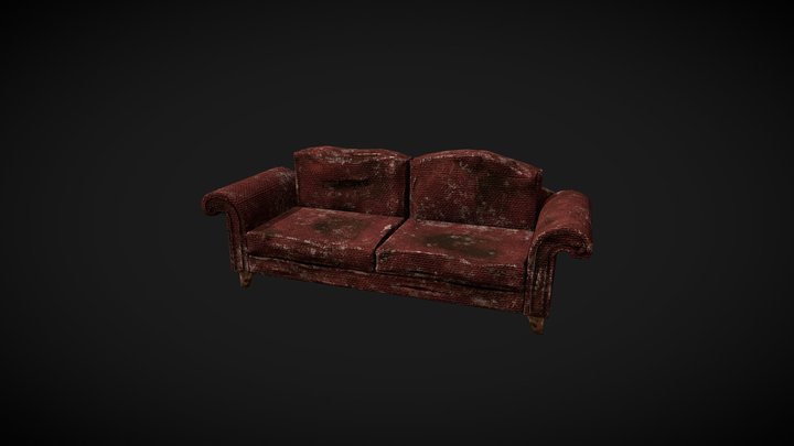 Worn down couch 3D Model