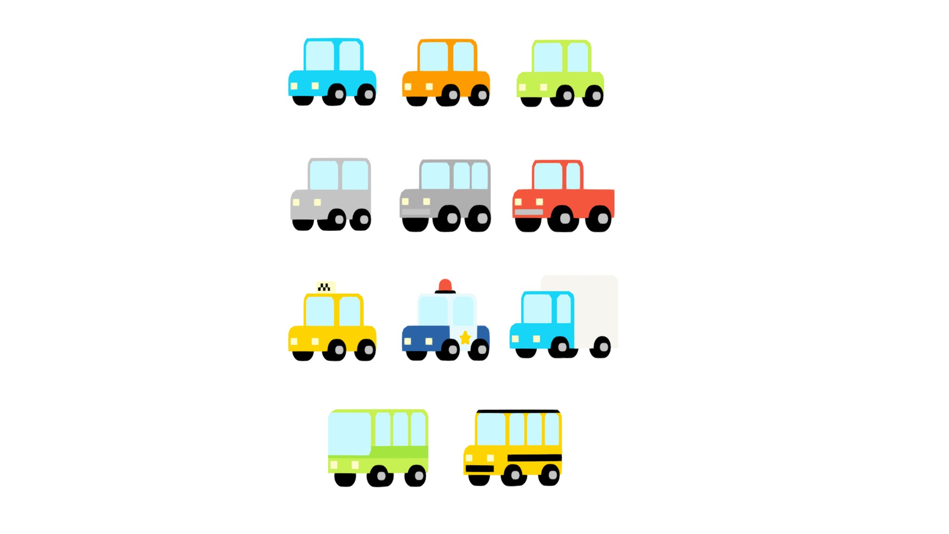 3D model lowpoly Toy Car Collection - This is a 3D model of the lowpoly Toy Car Collection. The 3D model is about graphical user interface, icon.