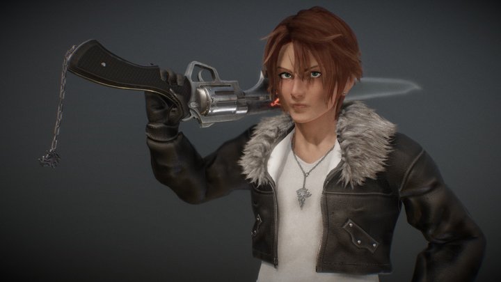 Squall Leonhart - Final Fantasy VIII Fanart 3D Model