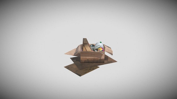 Trash Box 3D Model