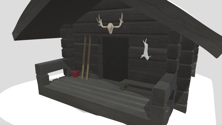 Trapper's Tiny Cabin 3D Model