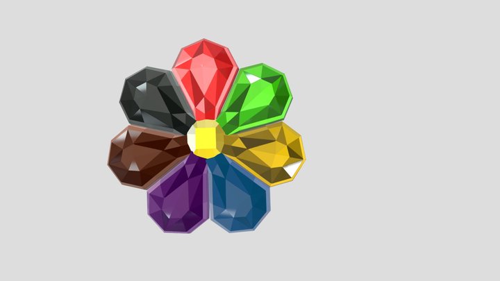Crystal Flower 3D Model