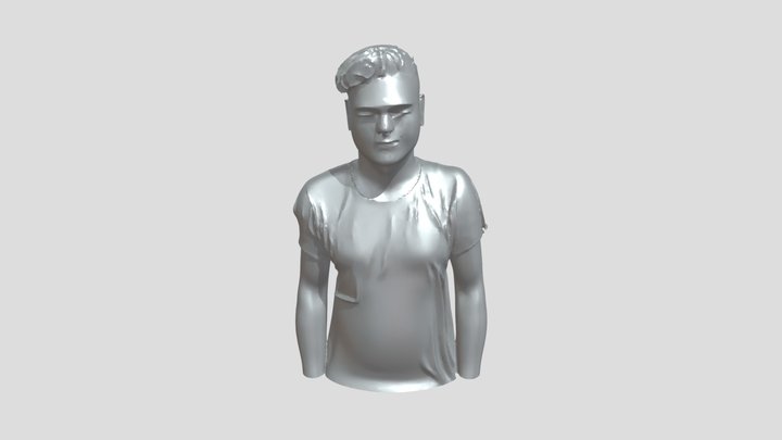 young man in black shirt 3D Model