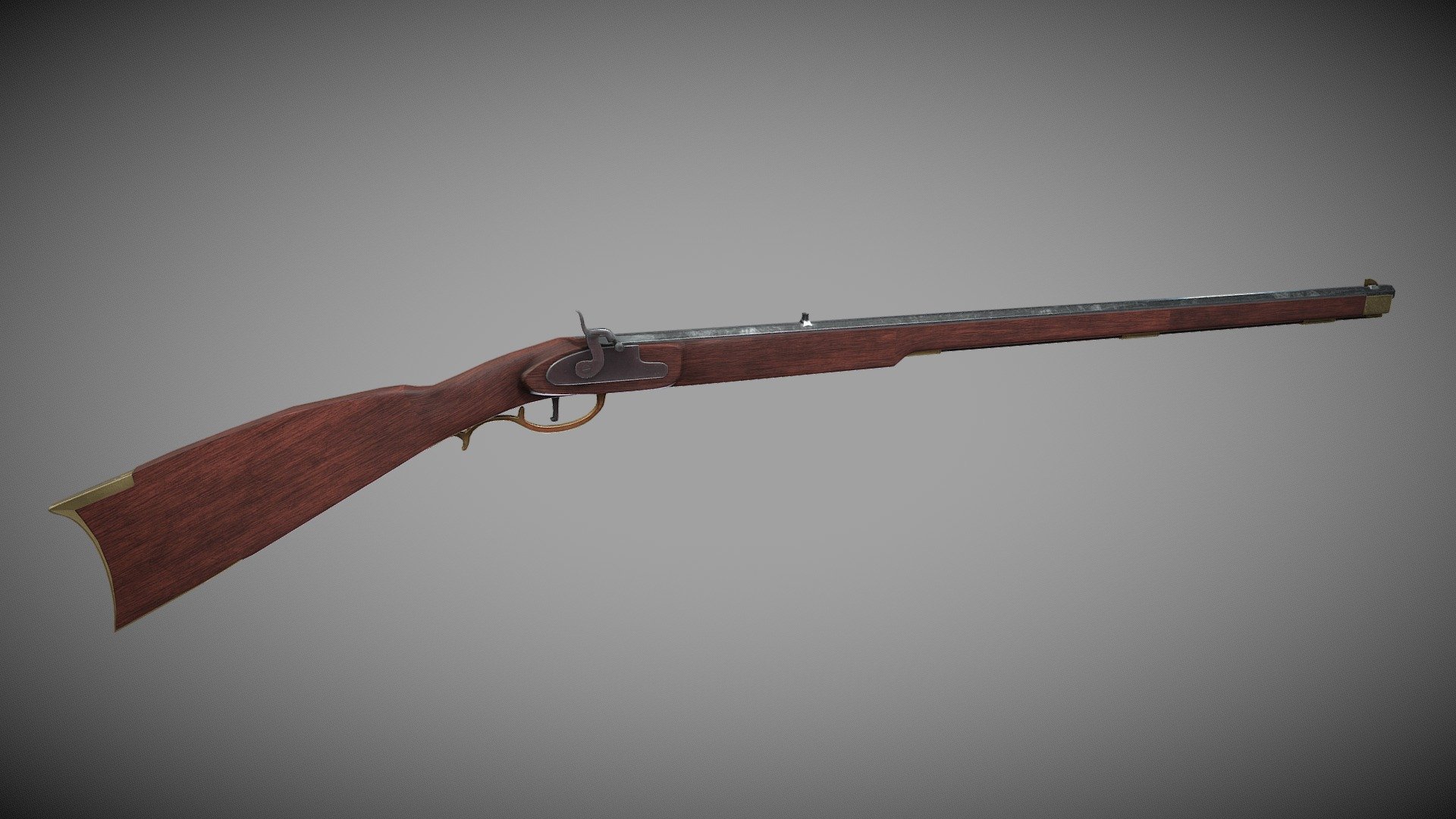 Kentucky Long Rifle - Download Free 3D model by General Jorge  (@generaljorge) [1f0615c]