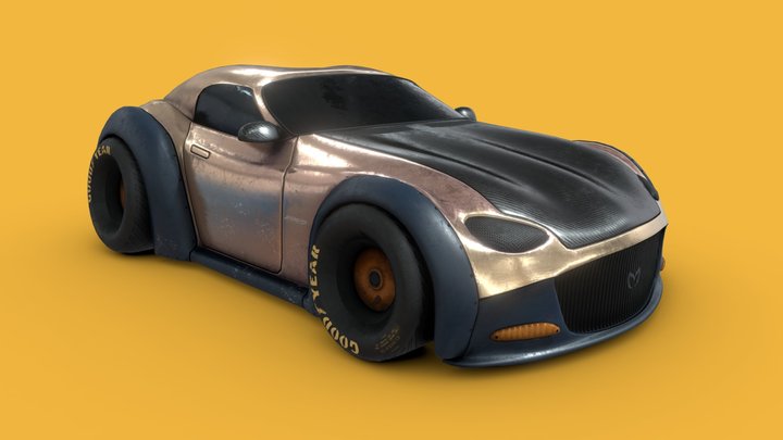 Stylized Mazda MX5 – Free 3D Model STL