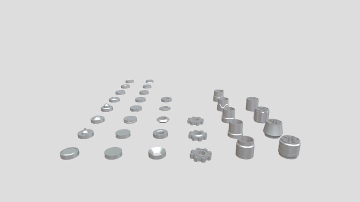 Assorted Kitbash Machine/Gadget Cylinders 2 3D Model