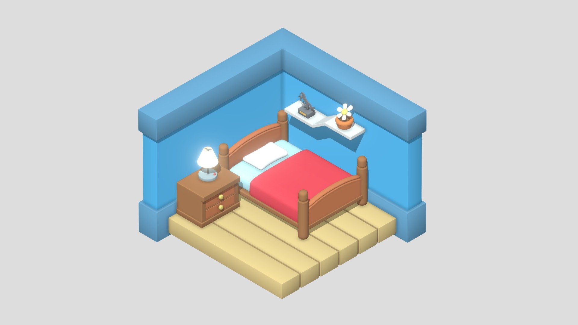 Cartoon Bedroom Download Free 3d Model By Waven Wavenquack24