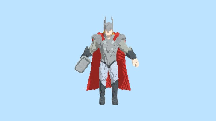 Escultura Thor Minecraft 3D Model