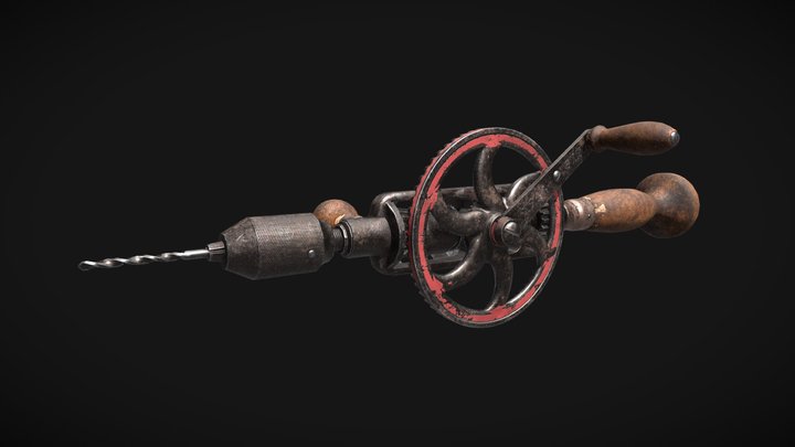 Old Hand Drill - GAP Texturing Assignment 3D Model