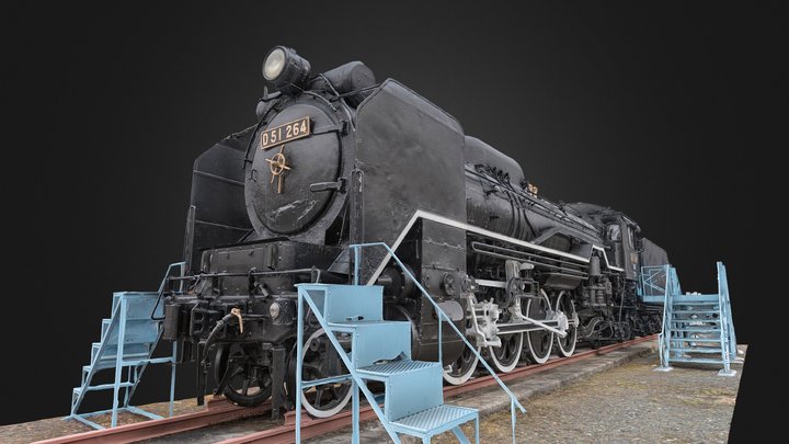 Steam Locomotive Type:D51(japan) 3D Model