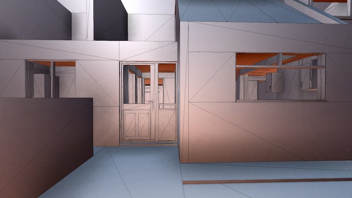 My House Untextured 3D Model