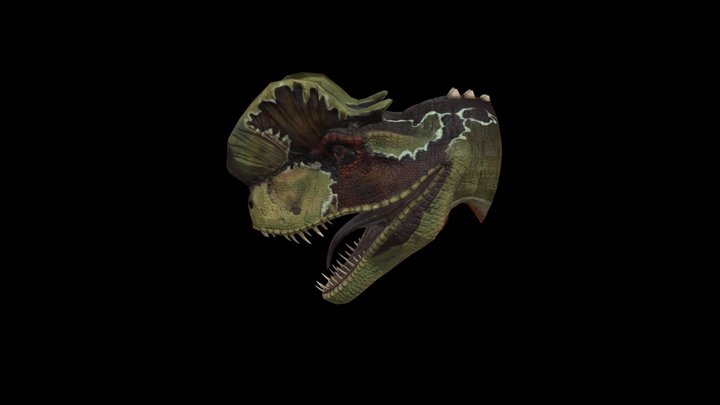 Dilophosaurus Bust 3D Model