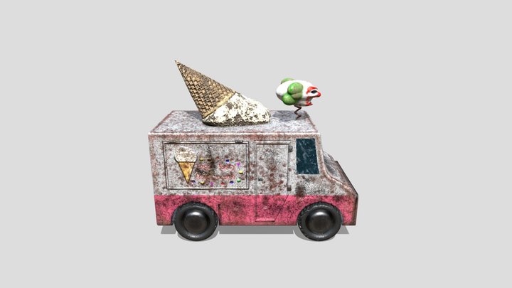 Ice Cream Truck 3D Model