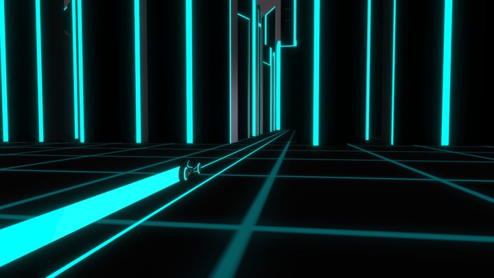 Tron inspired VR playground 3D Model