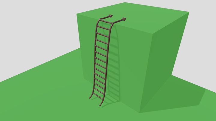 Rigged and Animated Ladder 3D Model
