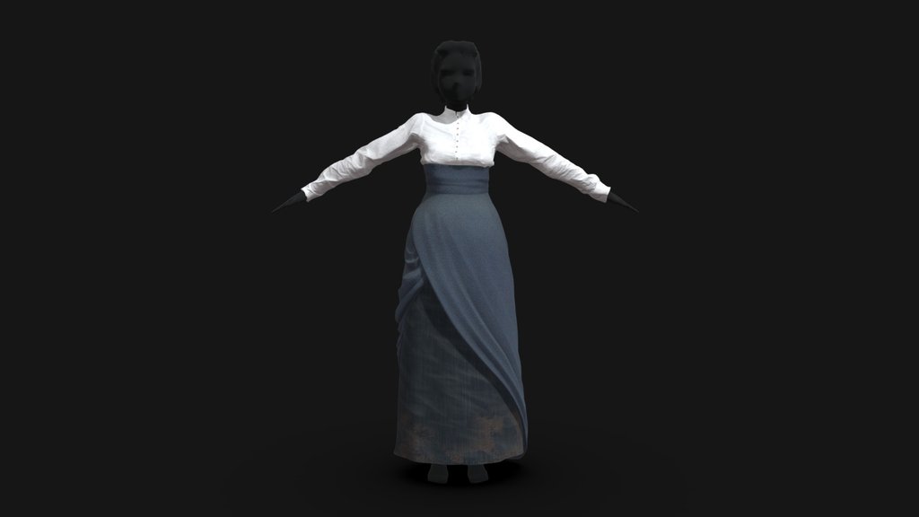 Dress of a poor woman - Victorian era