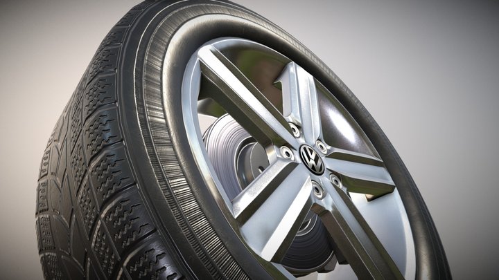 VW Wheel 3D Model