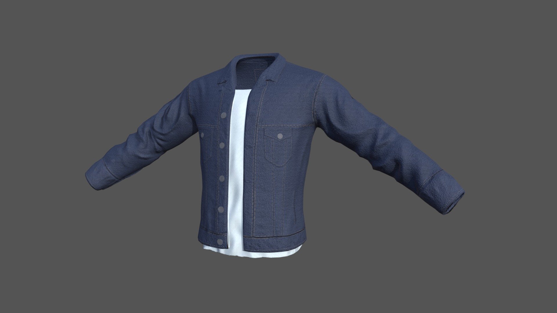 Denim Jacket Download Free 3D model by k_Helferty99 (k