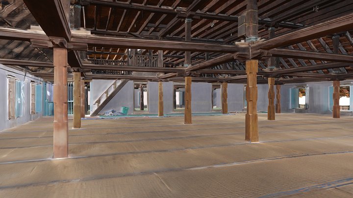 Mishkal Mosque Upper Floor Interior 3D Model