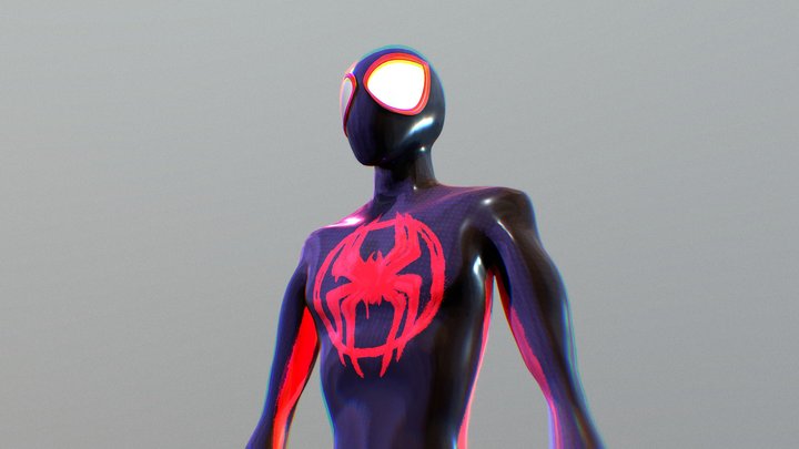 miles Morales spiderman rigged 3D Model