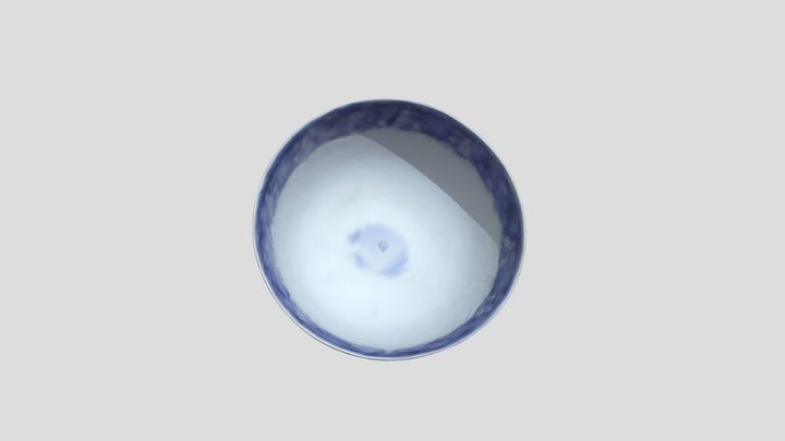 Blue & White Bowl 3D Model