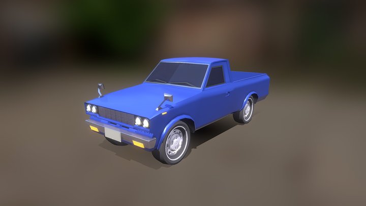 Low Poly Pick Up Truck 3D Model