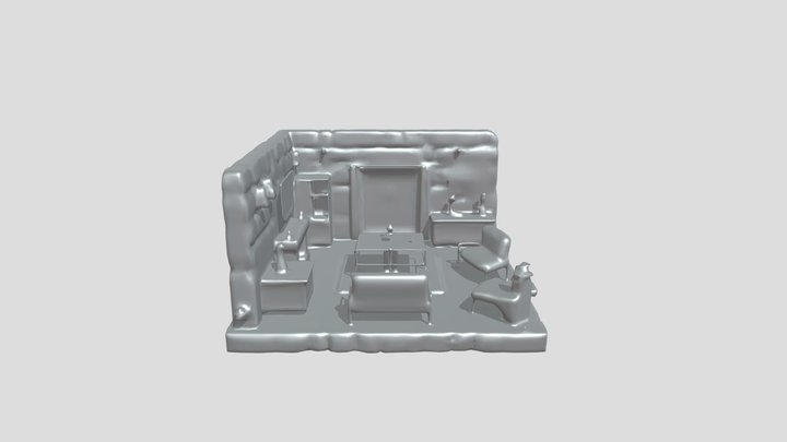 isometric room interior scene 3D Model