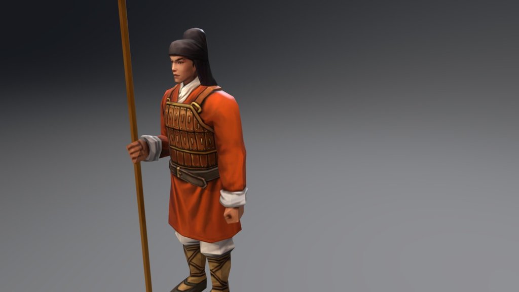 原创三国网游“将星诀”长戟兵3D模型 - 3D model by melisse (@36907825) [1f1a58a] - Sketchfab