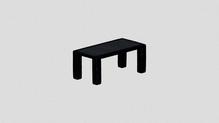 Black table 3D Model
