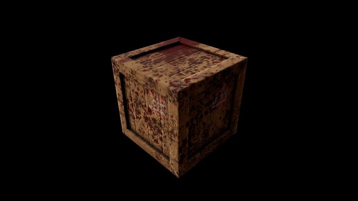 Bloody Crate 3D Model