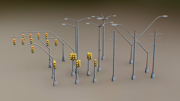 CITYELECTRICITY (game ready pack) by mkaplunow 3D Model