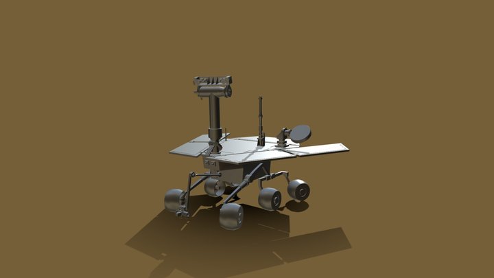 Mars Rover Animated 3D Model
