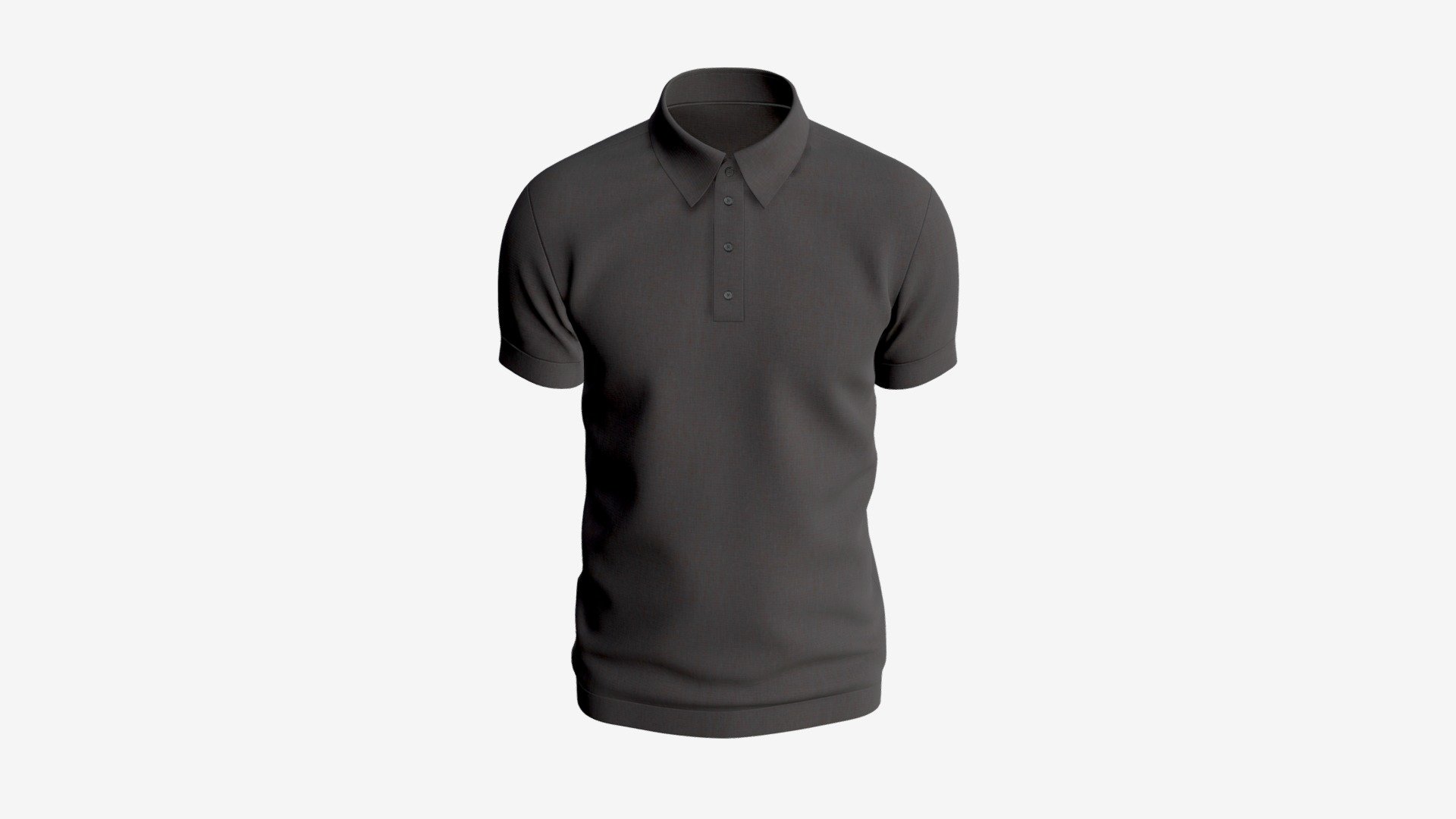 Short Sleeve Polo Shirt for Men Mockup 02 Black - Buy Royalty Free 3D ...