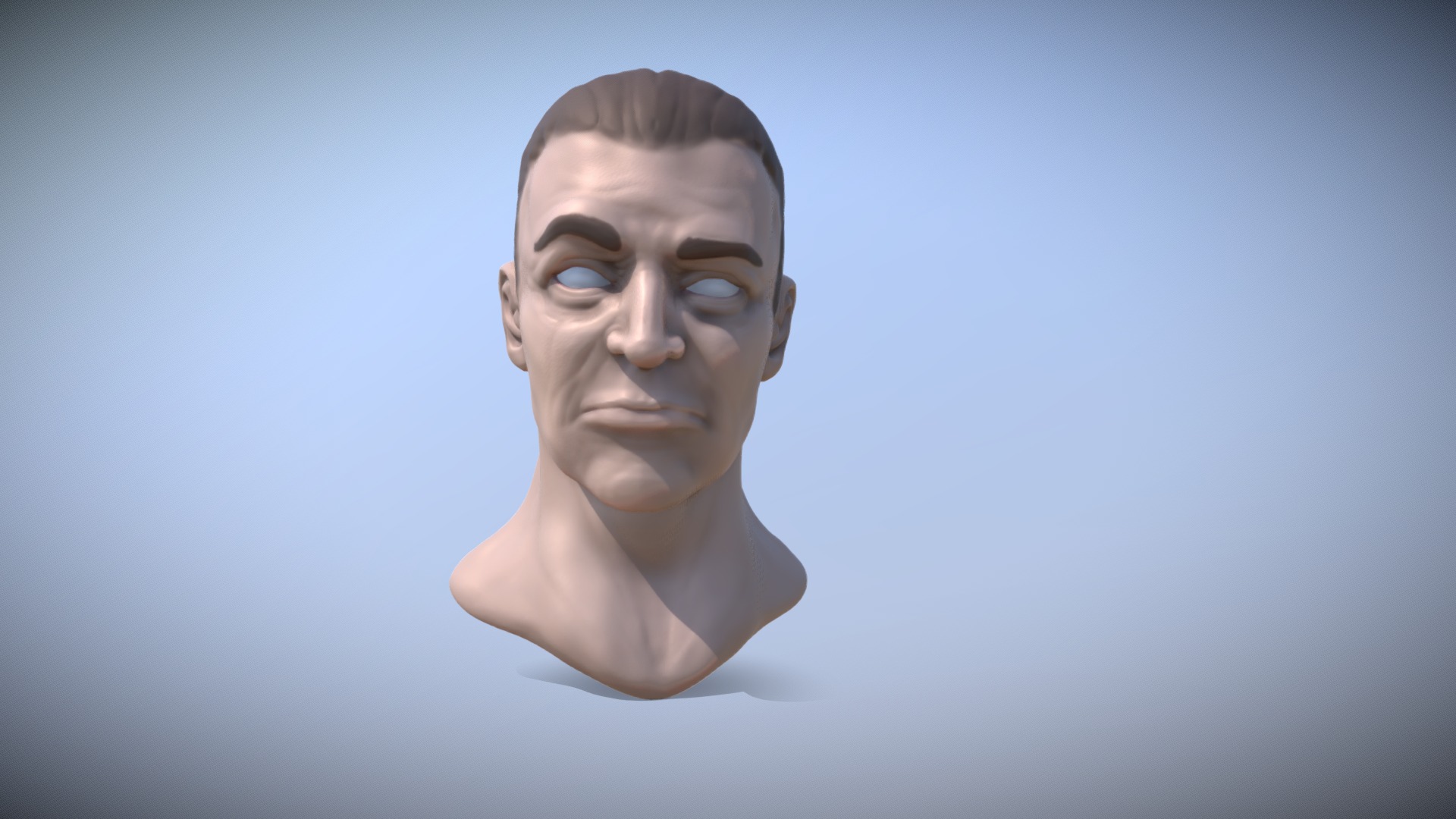Man Face Study Paint 3D model by Abitsketchy [1f210e5] Sketchfab
