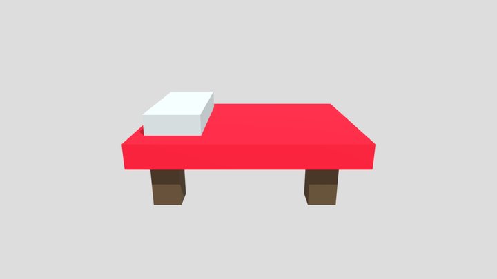 Simple Bed 3D Model