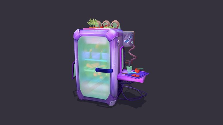 CGMA: Sci-Fi Prop | Self-Sufficiency Fridge 3D Model