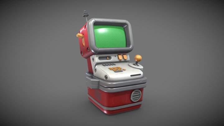 Stylized Computer Terminal 3D Model