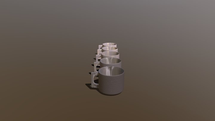 Rusty Mugs Collection 3D Model