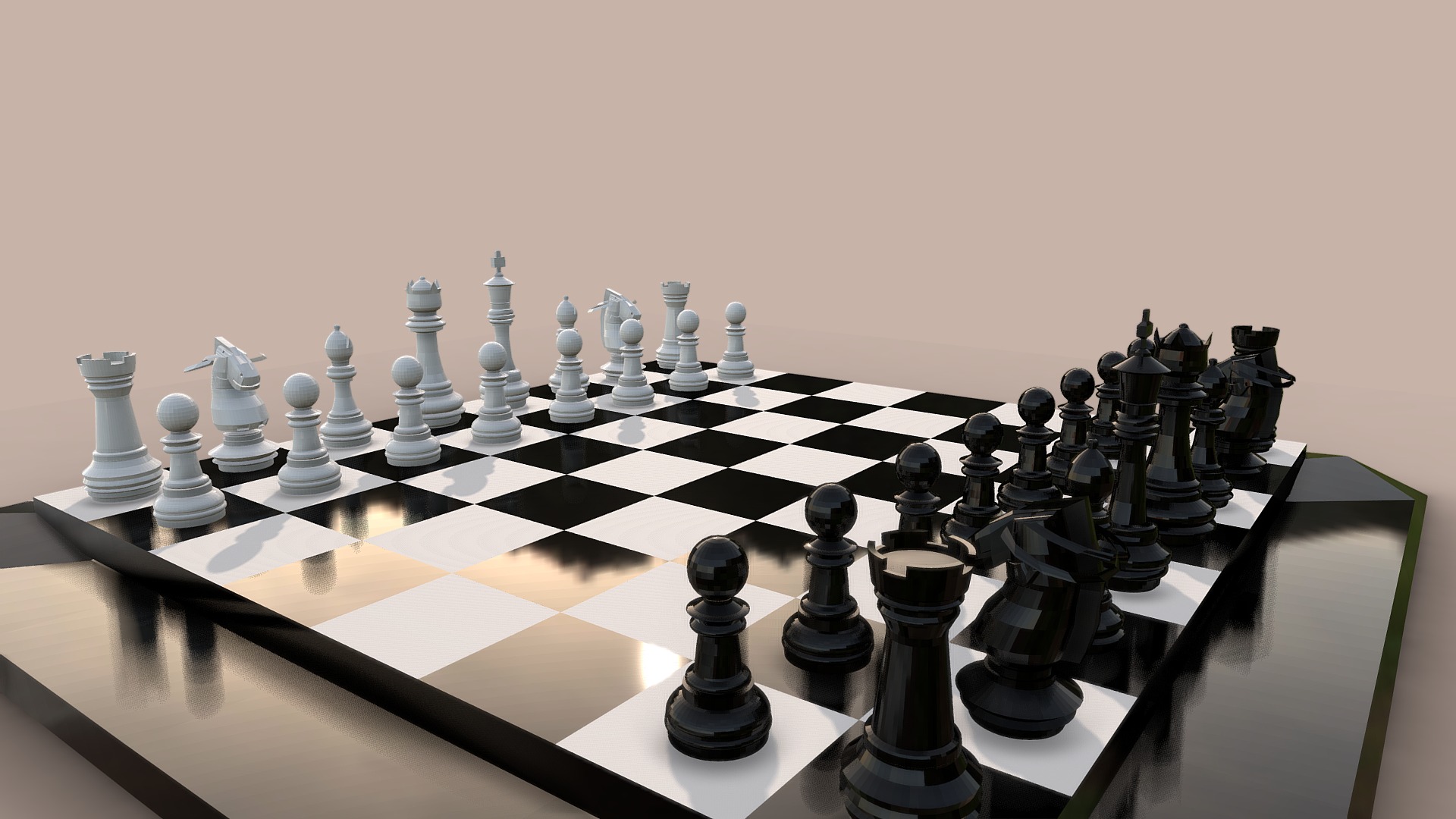 3D model Chess Board - This is a 3D model of the Chess Board. The 3D model is about a chess board with a chessboard.