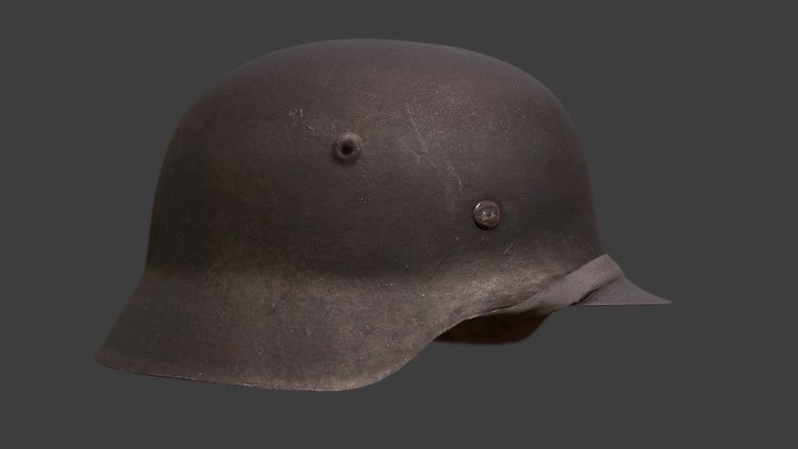 German Helmet - WW2 Scanned Asset Pack 3D Model