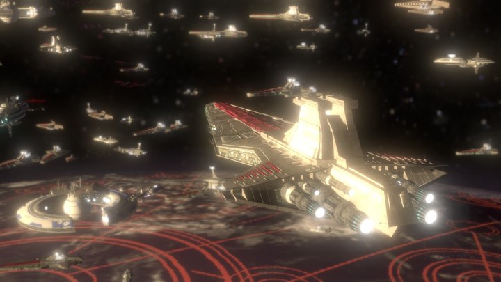 Star Wars Battle Over Coruscant 3D Model