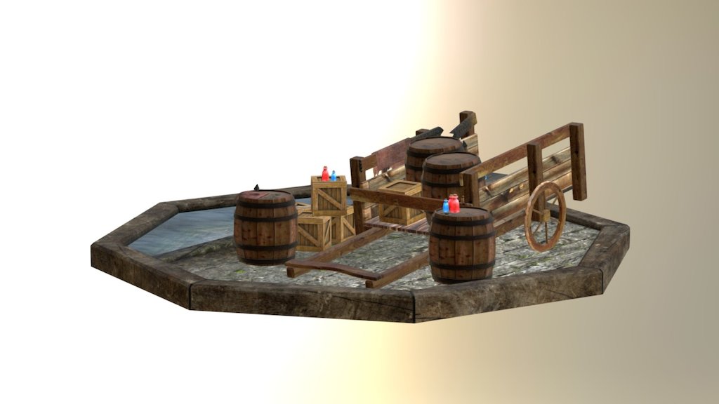 Medieval Cart Scene