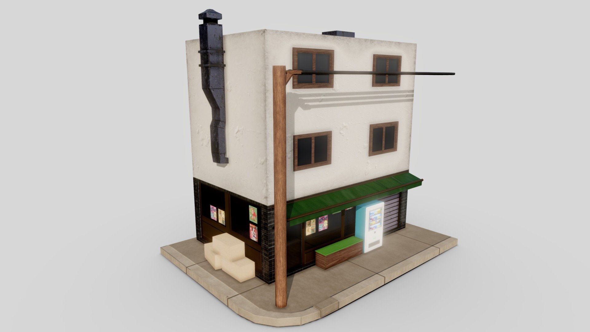 Konbini - 3D model by Pablo D. Becerril (@pablobs182) [1f2c0d0] - Sketchfab