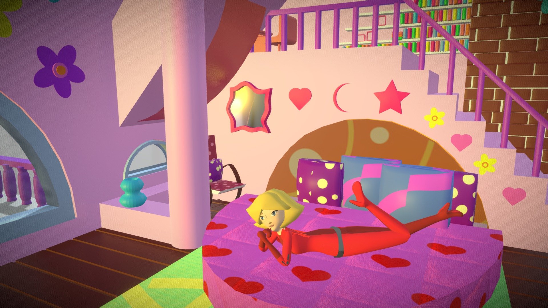 La chambre de Clover des Totally Spies - 3D model by lucie_bdy (@lucie_bdy)  [1f2e9f4]