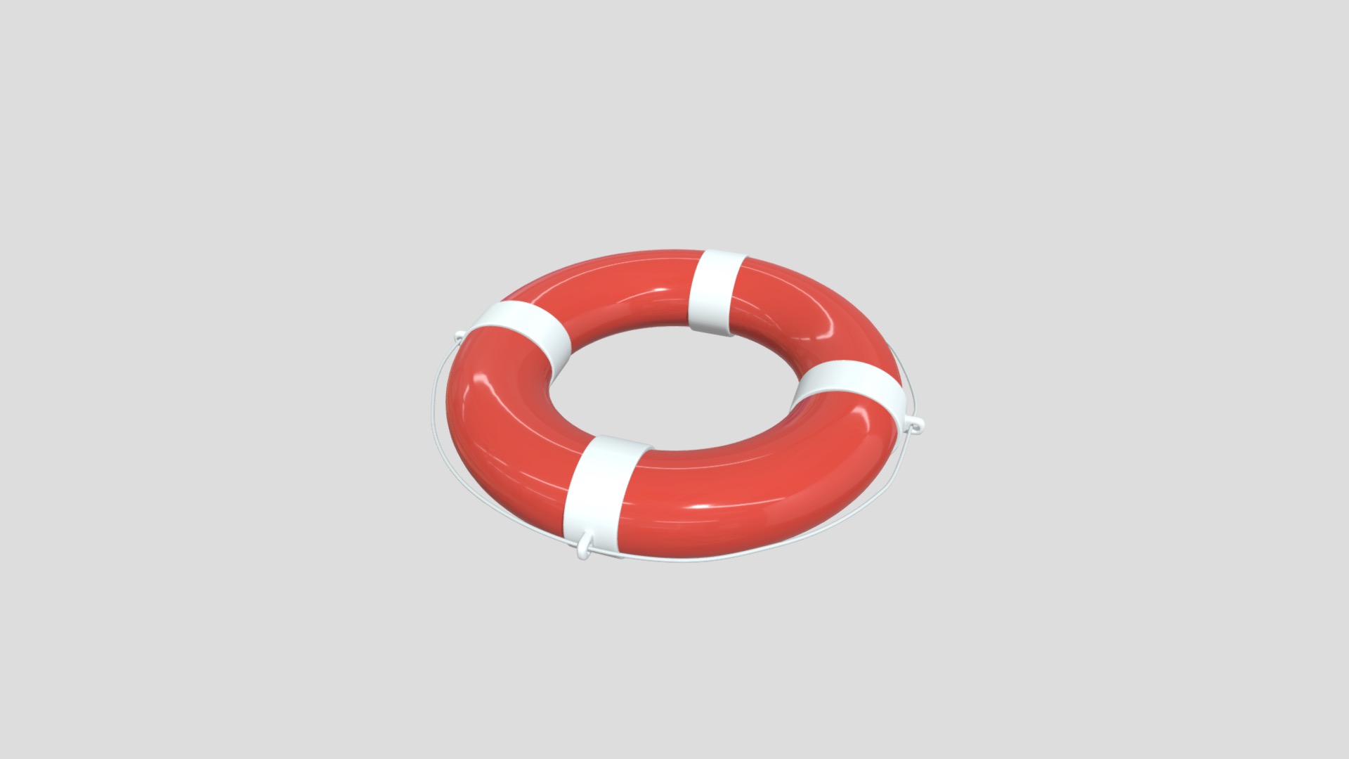 3D model Lifebuoy - This is a 3D model of the Lifebuoy. The 3D model is about a red and white logo.