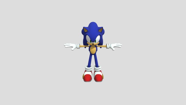 Xbox 360 - Sonic Unleashed - Sonic The Hedgehog 3D Model