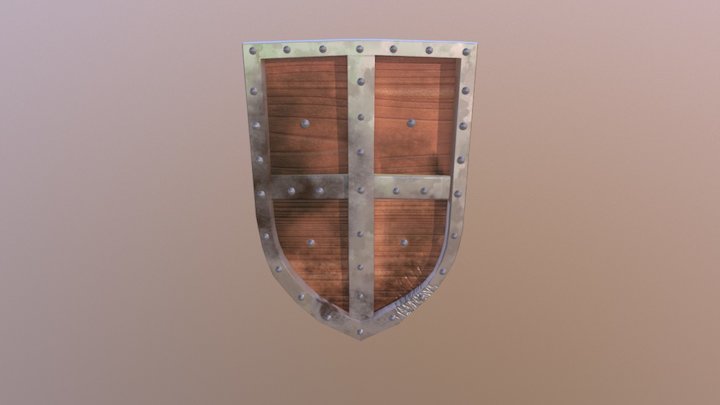 Dirty Shield Prop 3D Model