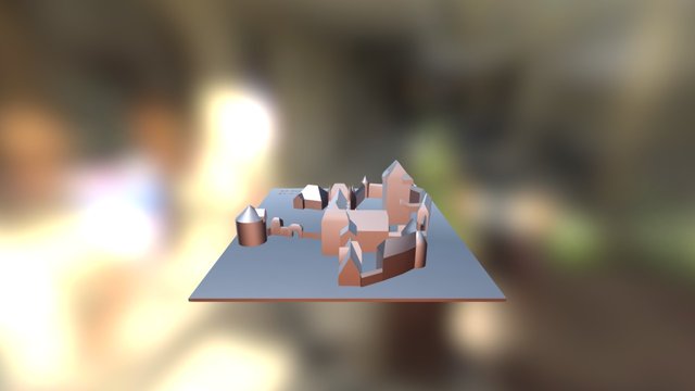 Schloss Burg Platte- Text 3D Model