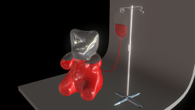 Red Gummy Bear 3D Model