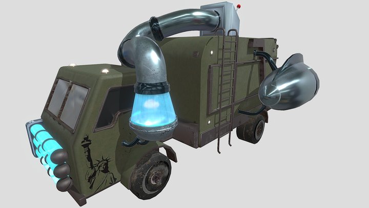 CAMION DE VIDANGE - VENUS - 1955 3D Model